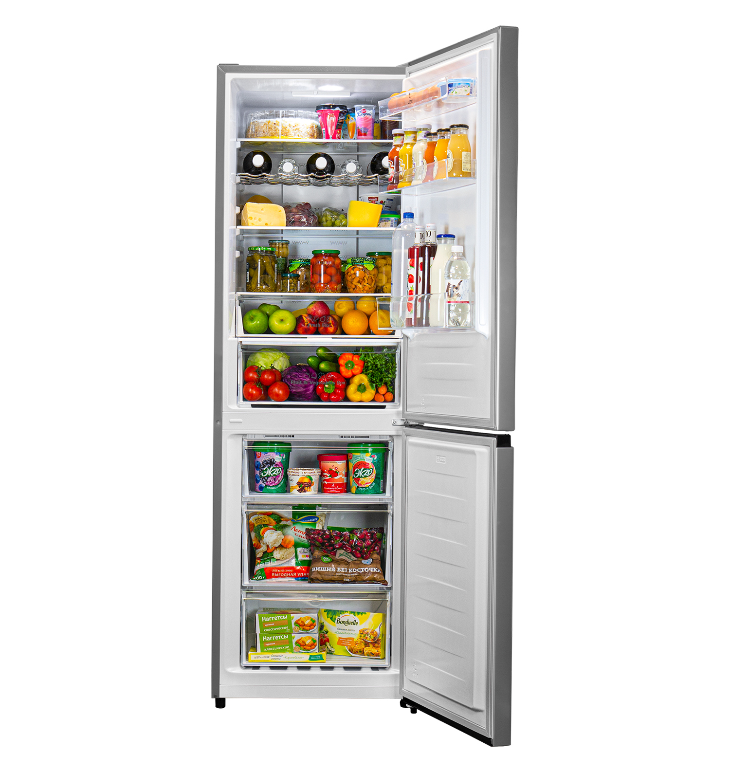 Отдельностоящий холодильник LEX RFS 203 NF Inox